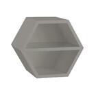 Nicho Favo Com Prateleira Cinza