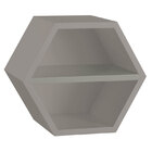 Nicho Favo Com Prateleira Cinza