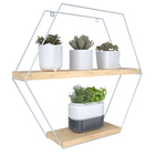 Nicho Hex Estilo 45X10X40Cm Pin/Br Cx/4