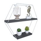 Nicho Hex Estilo 45X10X40Cm Pt/Br Cx/4