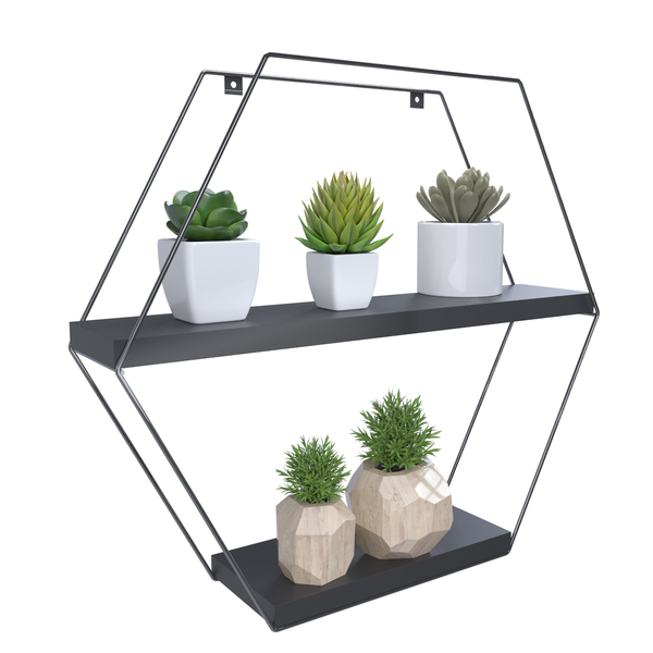 Nicho Hex Estilo 45X10X40Cm Pt Cx/4