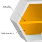 Nicho Hexagonal 1 Prateleira Favo  Diversas Cores