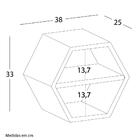 Nicho Hexagonal 1 Prateleira Favo  Diversas Cores