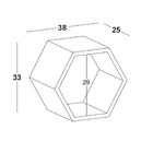Nicho Hexagonal Mdf Favo