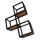 Nicho Industrial Linha Tetris - Ferro E Madeira – Modelo 08