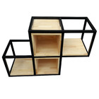 Nicho Industrial Linha Tetris - Ferro E Madeira – Modelo 16