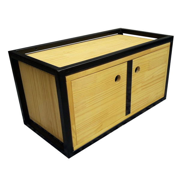 Nicho Industrial Linha Tetris - Ferro E Madeira – Modelo 17