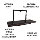 Nicho Industrial Sala Com Prateleira Ferro