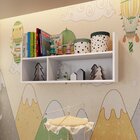 Nicho Infantil De Parede Cubo E Livreiro Linha Favo De Mel  B