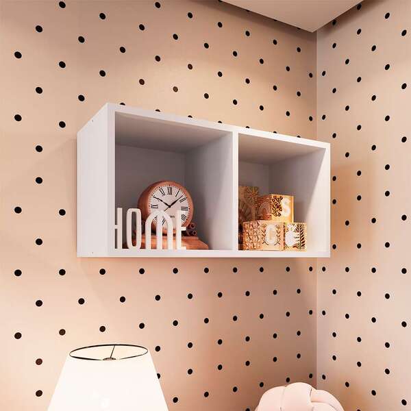 Nicho Infantil Favo De Mel Branco 30x60 Cm