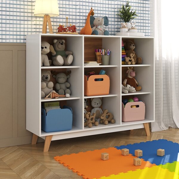 Nicho Infantil Organizar 9 Nichos Amelia Espresso Móveis Bran