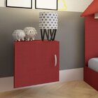 Nicho Infantil Tolix Com 1 Porta Bramov Móveis Vermelho