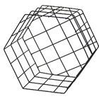 Nicho Line Aço Hexágono Preto 30x30x20cm Utilfer