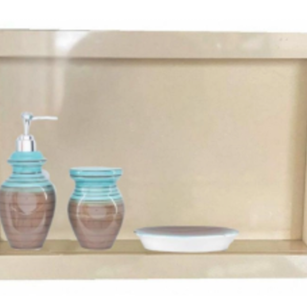 Nicho Mármore Bege Prime Fantasy 30x60cm Com Fundo E Com Mold