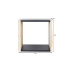 Nicho Mdf Cubo Decorativo Preto E Pinus 30cm Com Suporte Invi