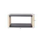 Nicho Mdf Cubo Decorativo Preto E Pinus 40cm Com Suporte Invi