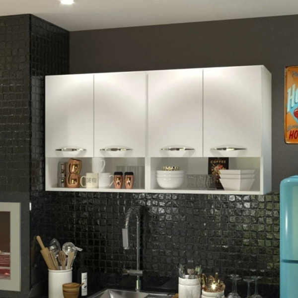 Nicho Módulado Aéreo Quarto 120cm Para Apartamento Estilo Vin