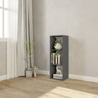 Nicho Modular 104,1x35,9x30cm Madeira Grafite Spaceo Kub