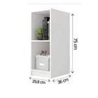 Nicho Multifuncional 2 Prateleiras Torre Caemmun Branco