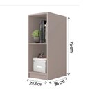 Nicho Multifuncional 2 Prateleiras Torre Caemmun Cacao