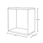 Nicho Multiuso 36x36cm Vedere Preto