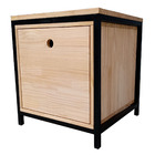 Nicho Multiuso com Porta Basculante - Preto Eletrostático e M