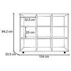 Nicho Multiuso Organizador Com Rodízios Amã L03 9 Portas - Mp