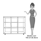 Nicho Multiuso Organizador Com Rodízios Amã L03 9 Portas - Mp