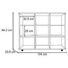 Nicho Multiuso Organizador Com Rodízios Preto E Branco