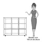 Nicho Multiuso Organizador Com Rodízios Preto E Branco