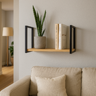 Nicho Multiuso Suspenso  Industrial Prateleira Pinus De Ferro