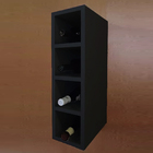 Nicho Organizacional Adega Garrafeiro Em Mdf - Preto