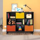 Nicho Organizador 3 Gavetas Com Rodízios Qmovi Preto Colorido