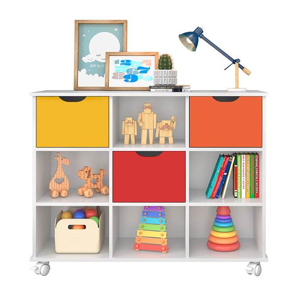 Nicho Organizador C/ 3 Gavetas Com Rodízio Roterdã Q01 - Amar