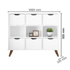 Nicho Organizador C/ 6 Gavetas Vintage Haia Q01 - Branco/bran