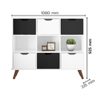 Nicho Organizador C/ 6 Gavetas Vintage Haia Q01 - Branco/bran