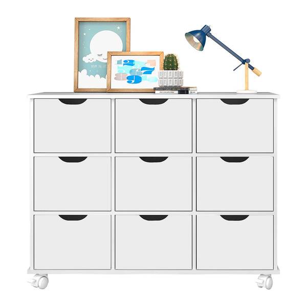 Nicho Organizador C/ 9 Gavetas Com Rodízio Roterdã Q01 - Bran