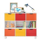 Nicho Organizador Com 6 Gavetas  Branco/colorido/branco