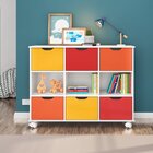 Nicho Organizador Com 6 Gavetas  Branco/colorido/branco