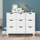 Nicho Organizador Com 9 Gavetas Brancas E Rodízios - Qmovi