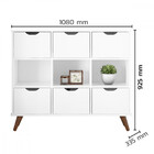 Nicho Organizador Com Pés Retro E 6 Gavetas Qmovi