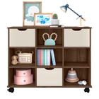 Nicho Organizador Com Rodinhas Portland Ébano Com Gavetas Off