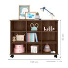 Nicho Organizador Com Rodinhas Portland Ébano Rústico