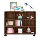 Nicho Organizador Com Rodinhas Portland Ébano Rústico