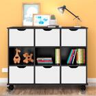 Nicho Organizador Com Rodinhas Portland Preto Com Gavetas Bra