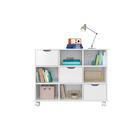 Nicho Organizador Com Rodízio E 3 Gavetas Brancas - Fdecor