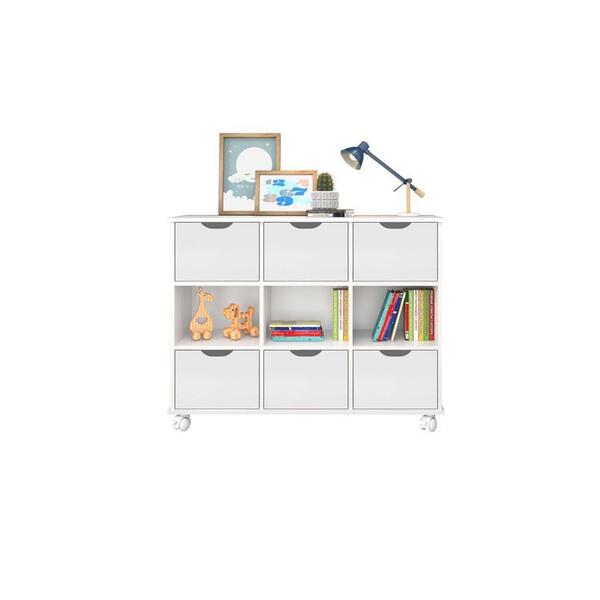 Nicho Organizador Com Rodízio E 6 Gavetas Branco - Fdecor