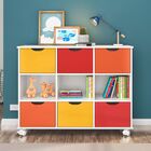 Nicho Organizador Com Rodizios 6 Gavetas - Qmovi - Branco/col