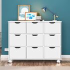 Nicho Organizador Com Rodizios 9 Gavetas - Qmovi - Branco/bra