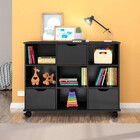 Nicho Organizador Com Rodízios E 3 Gavetas Preto Fosco Qmovi